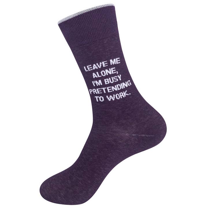 Funatic - About Face Designs - Nice Enough Merch Co - Wholesale Socks - Unisex - I'm Busy Pretending To Work Socks | About Face Designs