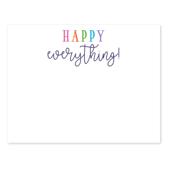 Donovan Designs - Wholesale Stationery/Notecard Set - HAPPY EVERYTHING FUN FLATS