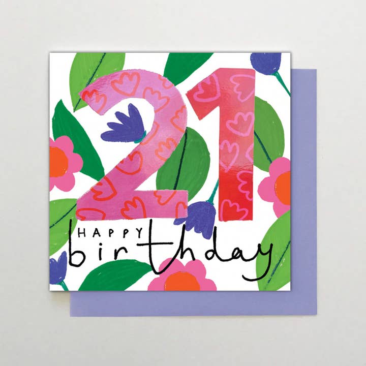 Stop the Clock Design - Wholesale Birthday Card - HA68 - Age 21 Female