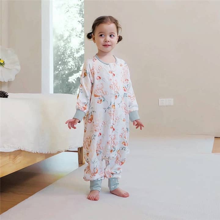 Baby romper met lange mouwen en print voor wholesale door kycozy