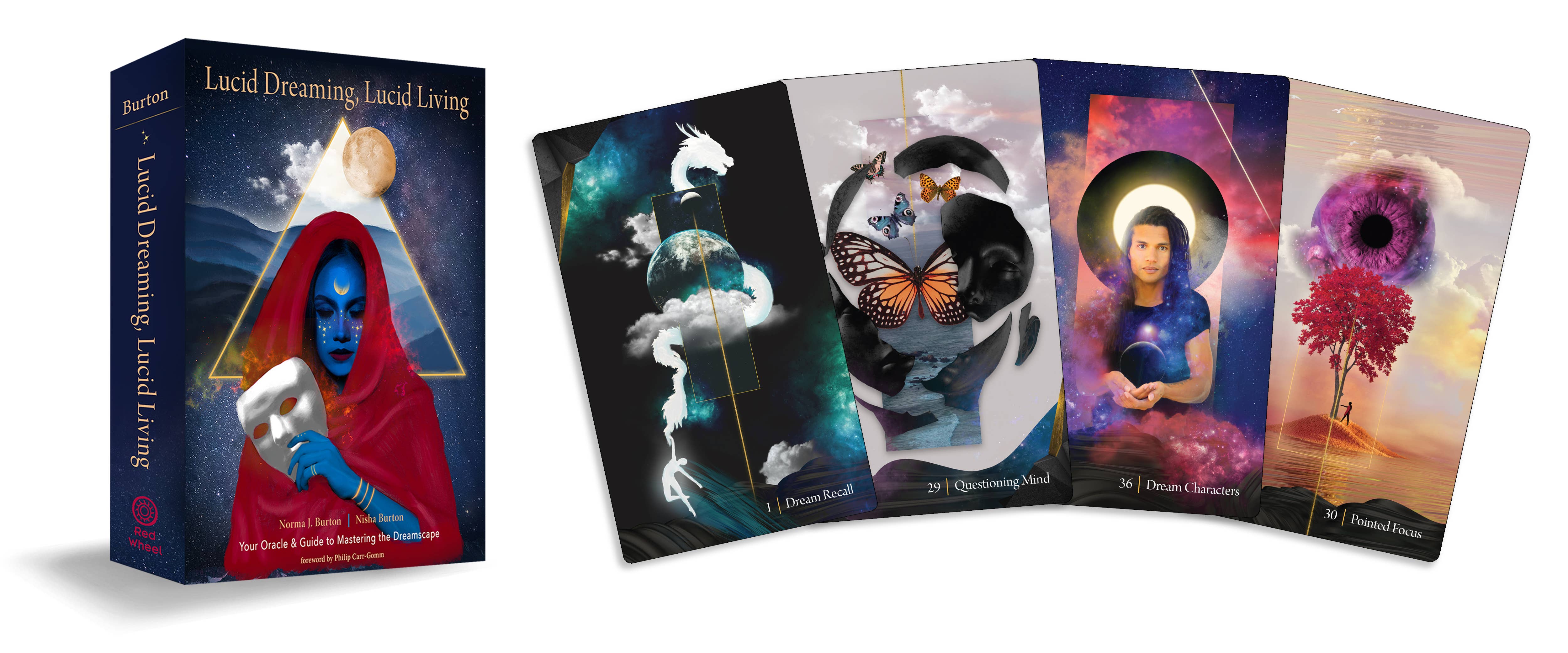 Red Wheel/Weiser LLC - Wholesale Tarot Cards - Lucid Dreaming, Lucid Living Oracle: 44 Cards & 200 Pg. Book1