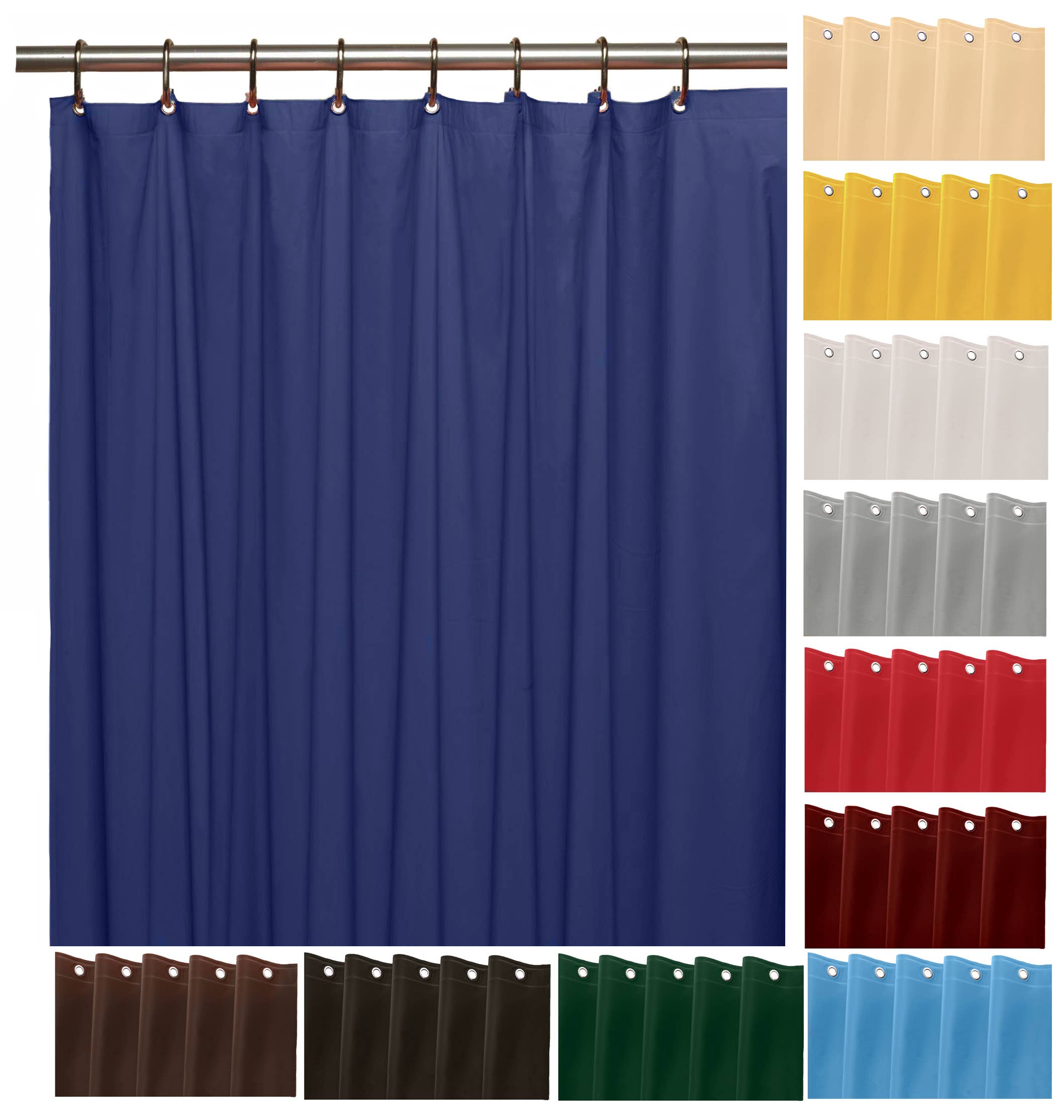 YafeMarte - Venta al por mayor Cortinas de ducha - Forro de cortina de ducha pesado con 3 imanes, peso de 70 x 72 pulgadas17