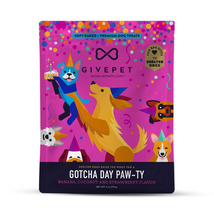 GivePet - Wholesale Pet Treats - Dog - GivePet Gotcha Day Paw-ty Soft-Baked Dog Treats0