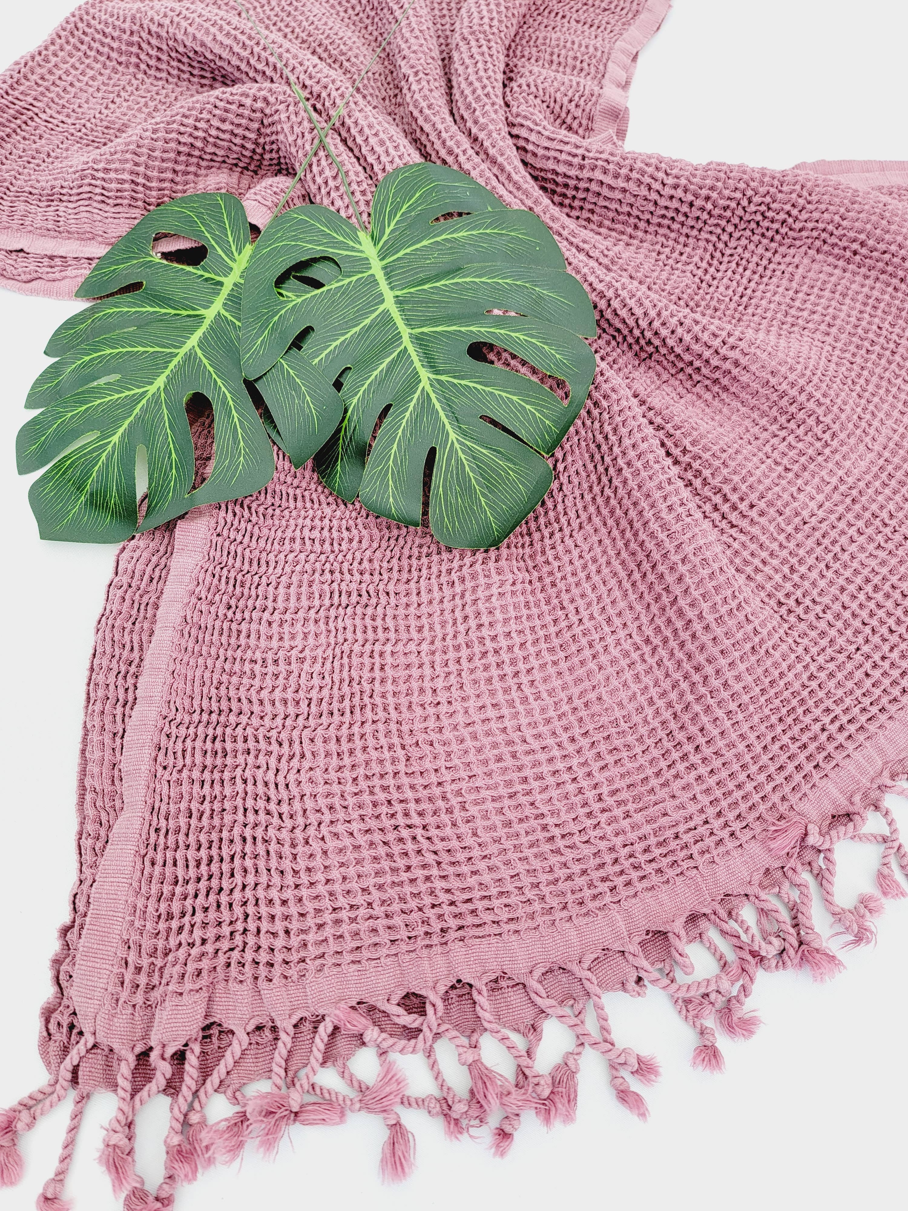 EBRU Home – Engroshandel Tæppe – Kast tæppe tyrkiske håndklæder - Hurtig foldkast Kirsebær2