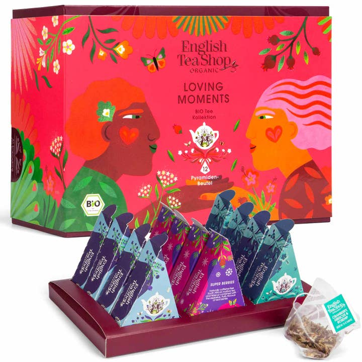 ETS - Tea Gift "Loving Moments", ORGANIC, 12 Pyramids for wholesale by English Tea Shop