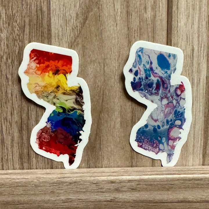 AbstractbyRabrams - Wholesale Sticker - Trans Pride New Jersey Sticker - Progress Pride New Jersey1