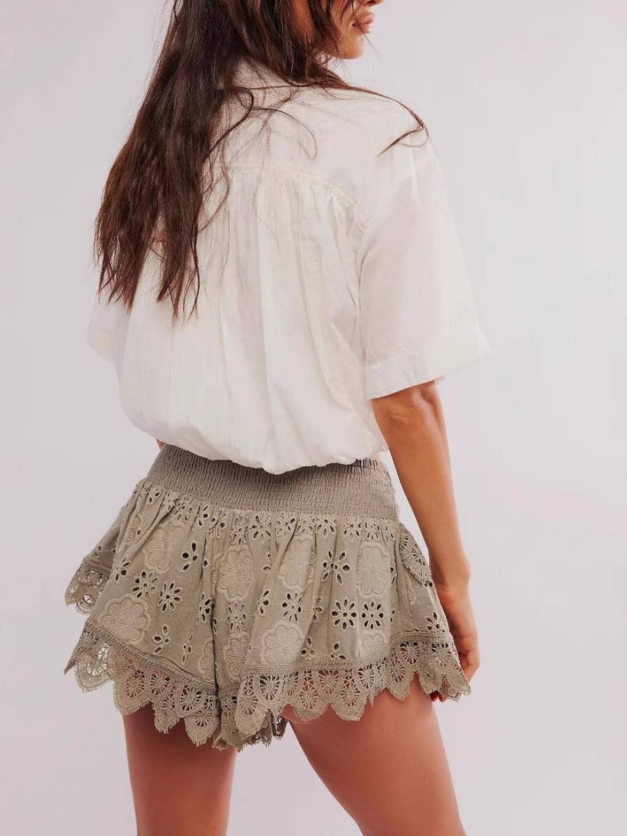 alberalkirk - Wholesale Skort - Women's - Womens High Waisted Lace Skorts N25Z2644