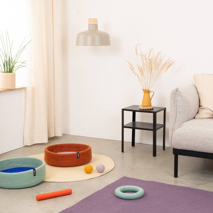 myfelt - Wholesale Pet Bed - Cat/Dog - Fine cat basket - red orange inlay4