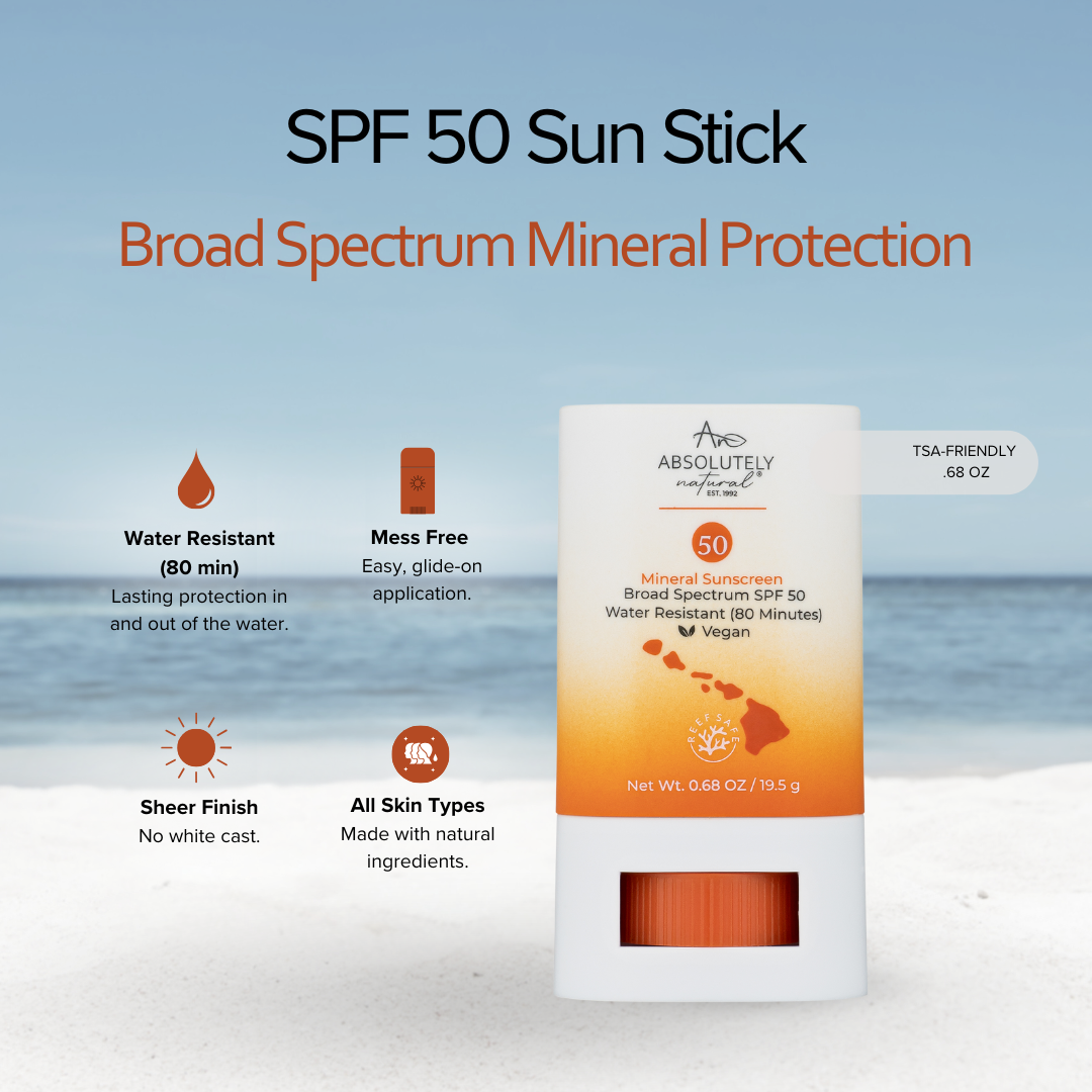 Absolutely Natural Skincare - Wholesale Sunscreen - SPF 50 Mineral Sunscreen Stick2