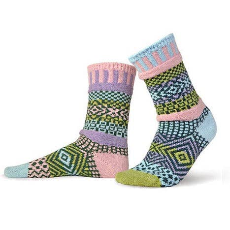 Lilac Crew Socks for wholesale by Solmate Canada