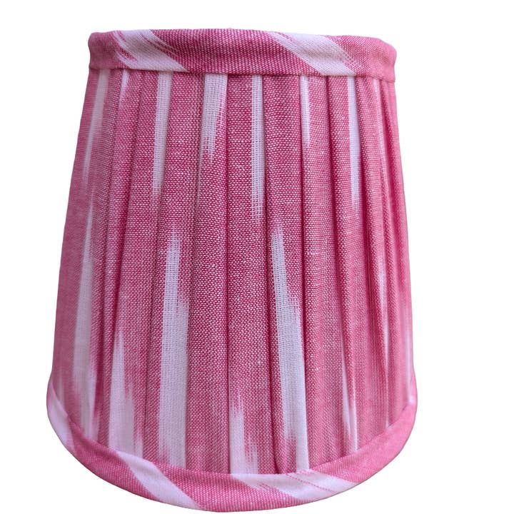 LNH EDIT - Wholesale Lamp Shade - Pink Ikat Pleated Lampshade1