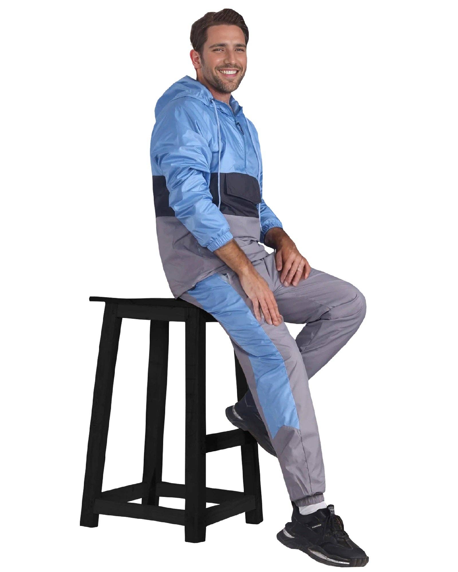 Royal Threads – Großhandel Trainingsanzug – Herren – Herren 2-teiliger Quarter-Zip-Pullover-Windbreaker-Trainingsanzug Jogger-Sport-Outfit mit Mesh-Futter16