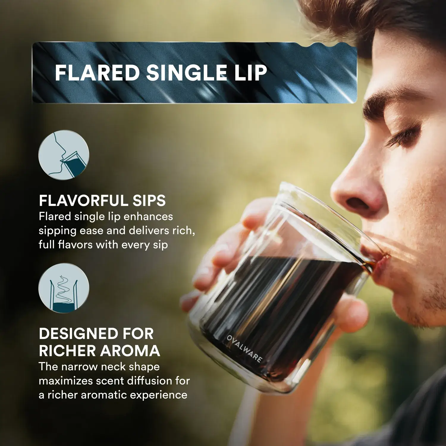 Ovalware – wholesale Cocktail/liquor glass – Double Wall Insulated Tasting Glass - 350ml /12oz (Set of 2)2