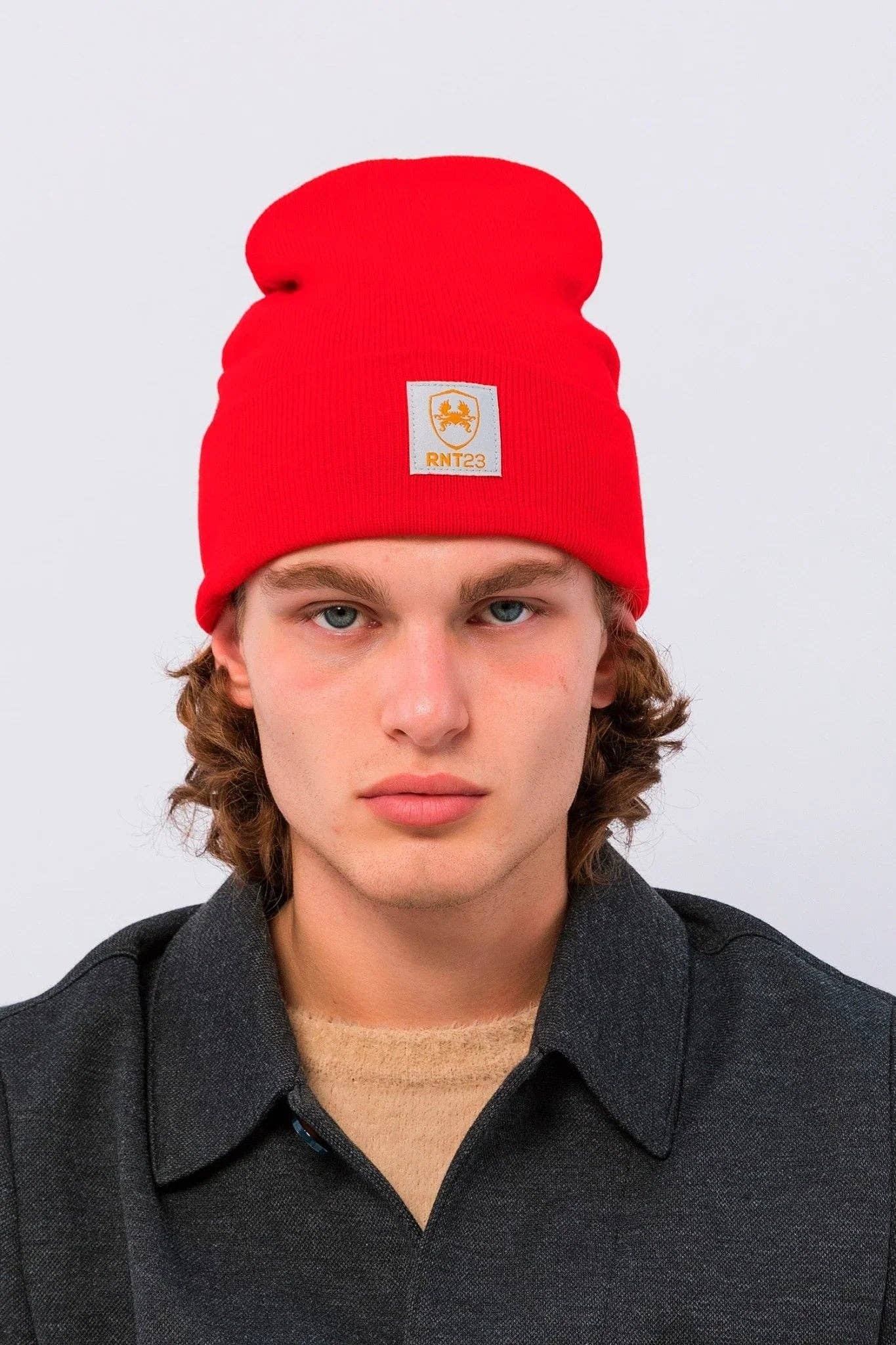Men's Fine Fit Beanie - Red for wholesale on Faire