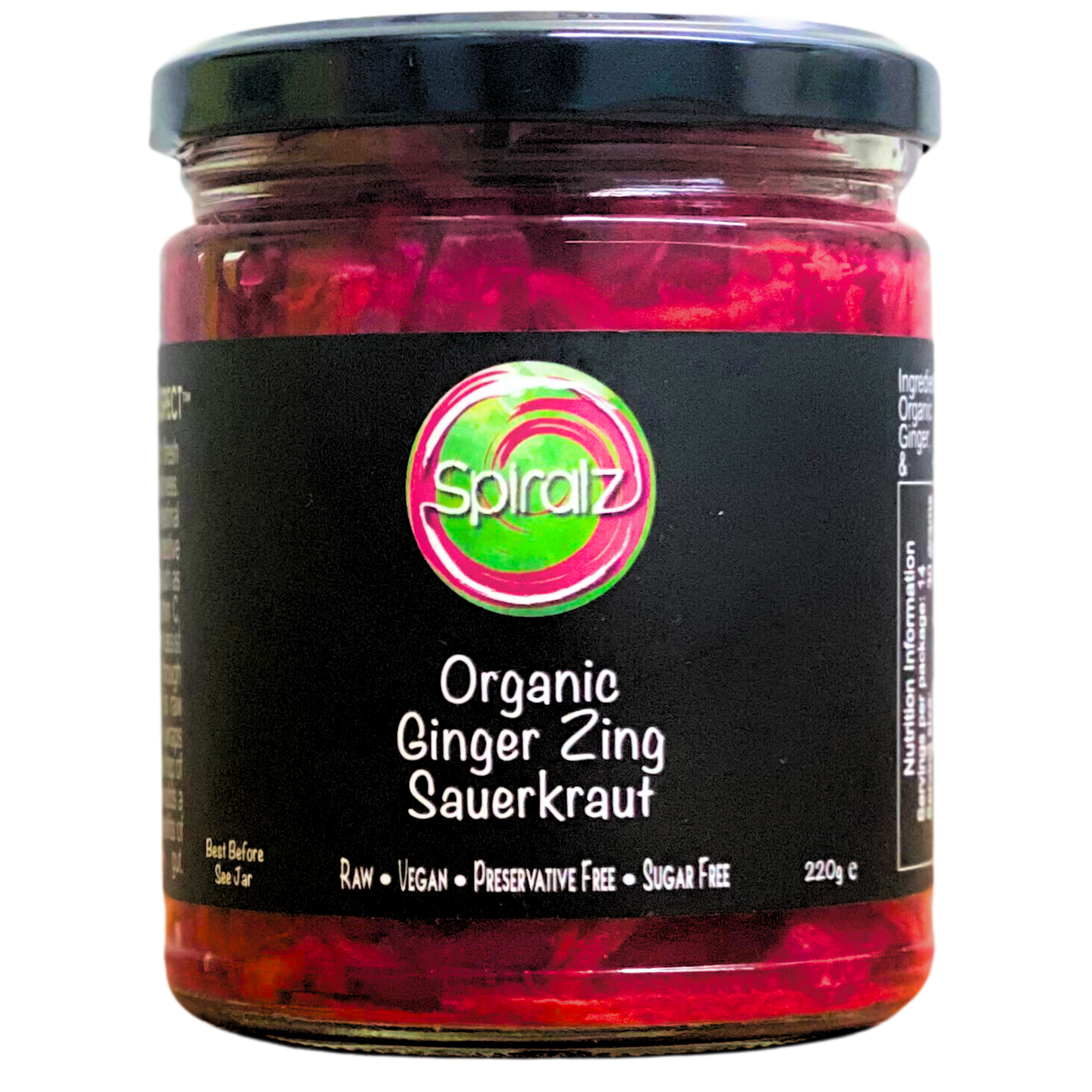Spiralz Fermented Foods - Wholesale Pickled vegetables - 220G TASTER JAR'S6