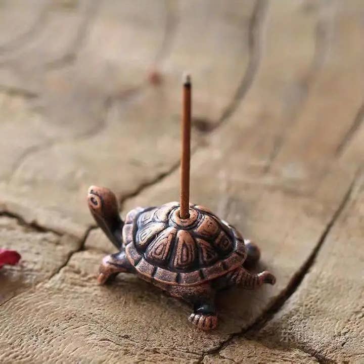 Magnifique Hearts - Wholesale Incense Holder - Turtle Mini Incense Holder Bronze/Copper Unique Piece
