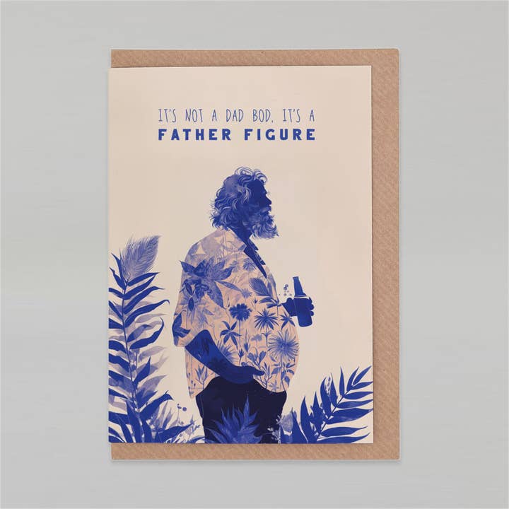 Non è una pancia da papà, è una figura paterna | Cartolina divertente per la festa del papà per la vendita all'ingrosso da parte di Botanopia - gifts , decor and cards for plant lovers