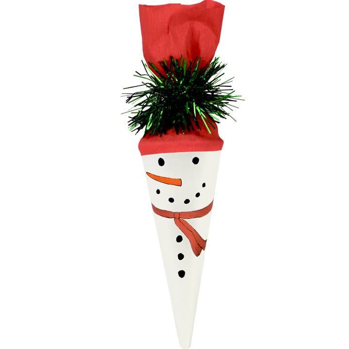 TOPS Malibu - Wholesale Party Favor - Mini 7" Surprise Cone - Winter Holiday - Snowman