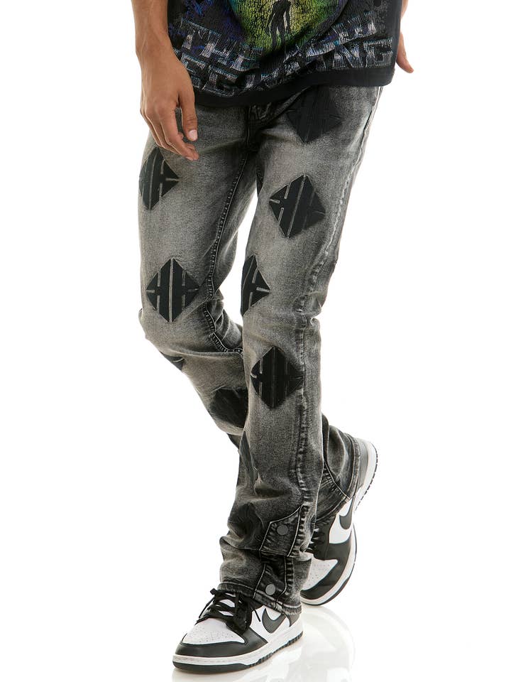 KDNK - Wholesale Jeans - Men's - EMBROIDERY FLARE JEANS10