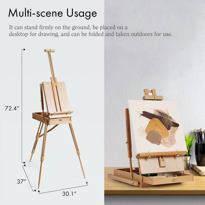 Artify - Wholesale Easel - ARTIFY Foldable Portable Beechwood Art Easel Field Easel5