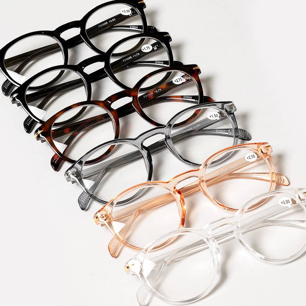 12 ASSORTEREDE FARVER Unisex runde fed ramme læsebriller for engroshandel på Faire2