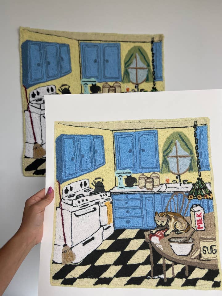 « Cette semaine-là, nous avons tous fait du levain » Impression d'art en fibre pour la vente par Genevieve La Valle