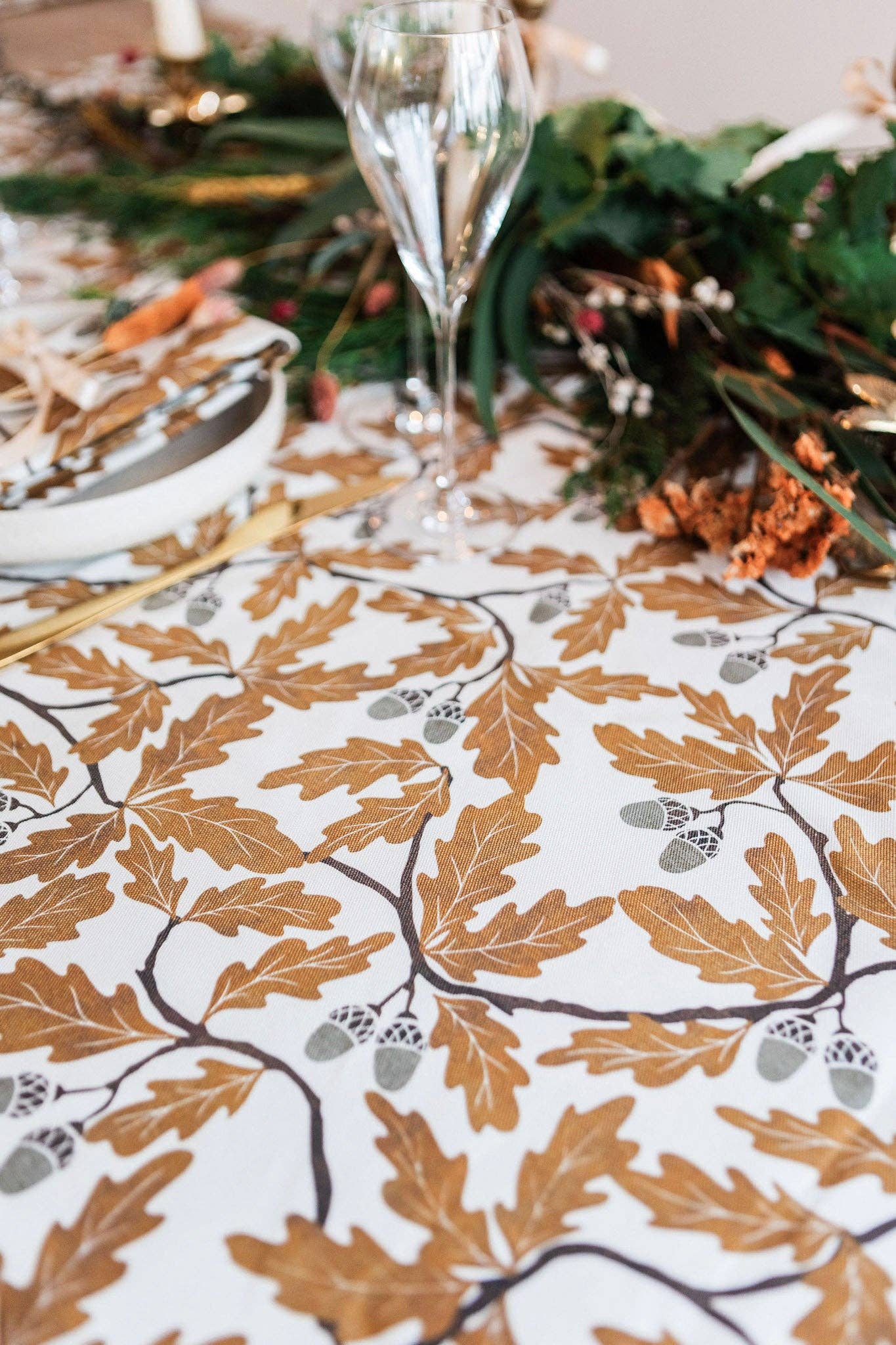 Pintail Candles | Avalon Home – wholesale Tablecloth – Golden Oak Tablecloth2