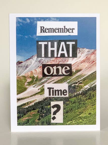 Tu te souviens de ça une fois ? pour la vente par Barnes Cards