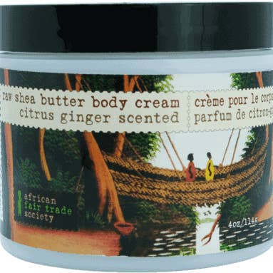 Citrus Ginger Body Cream - 4oz / 113 grams / size -sk-1246 for wholesale by African Fair Trade Society