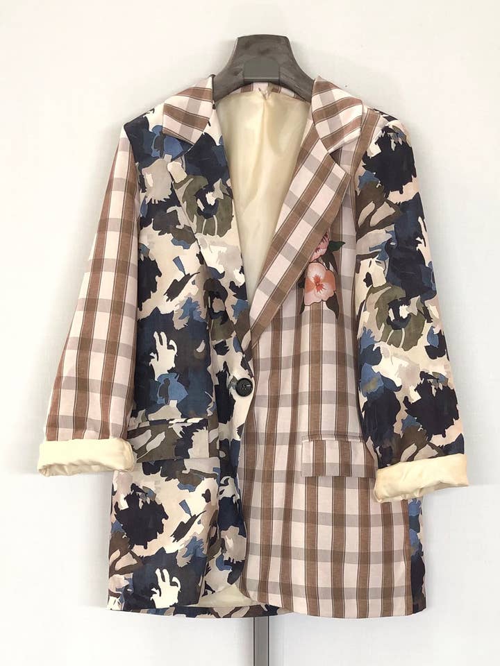 MULTICOLOR JACKET WITH LAPEL for wholesale by SWEET MAGIC MODA Y COMPLEMENTOS