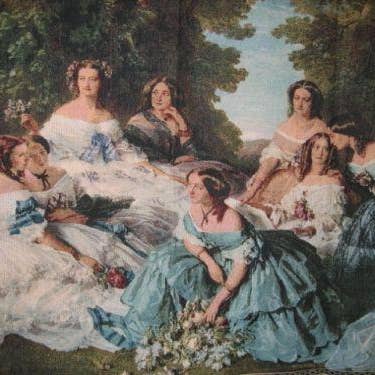 DaDa Bedding 'Her Ladies in Waiting' Spanish Party Classical French Rococo Woven Tapestry Wall Hanging - 36" x 50" for wholesale by DaDalogy Bedding