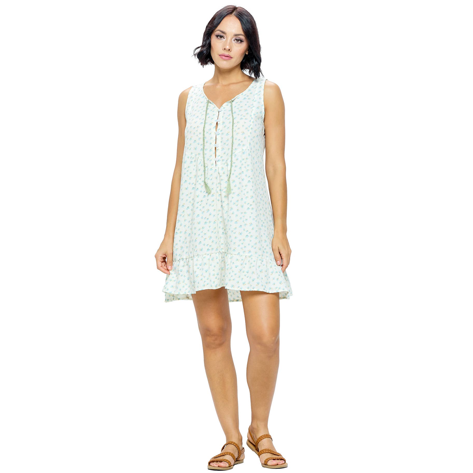Yak & Yeti - Vente Robe – femme - Robe Fleurie Ourlet à Volants1