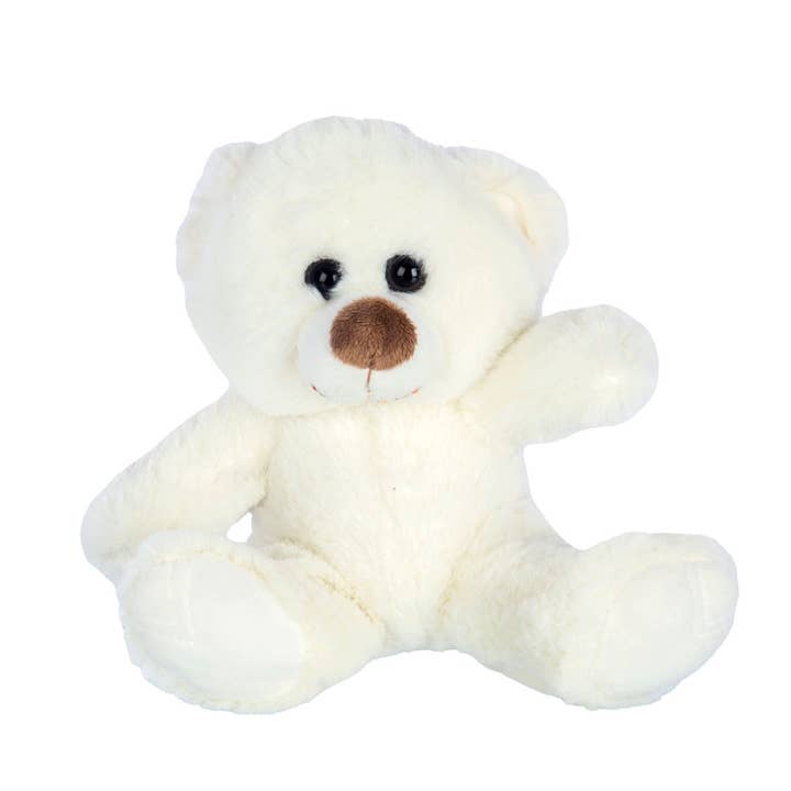 Plush White Bear 8" Gift Basket Toy for wholesale by Willow Group
