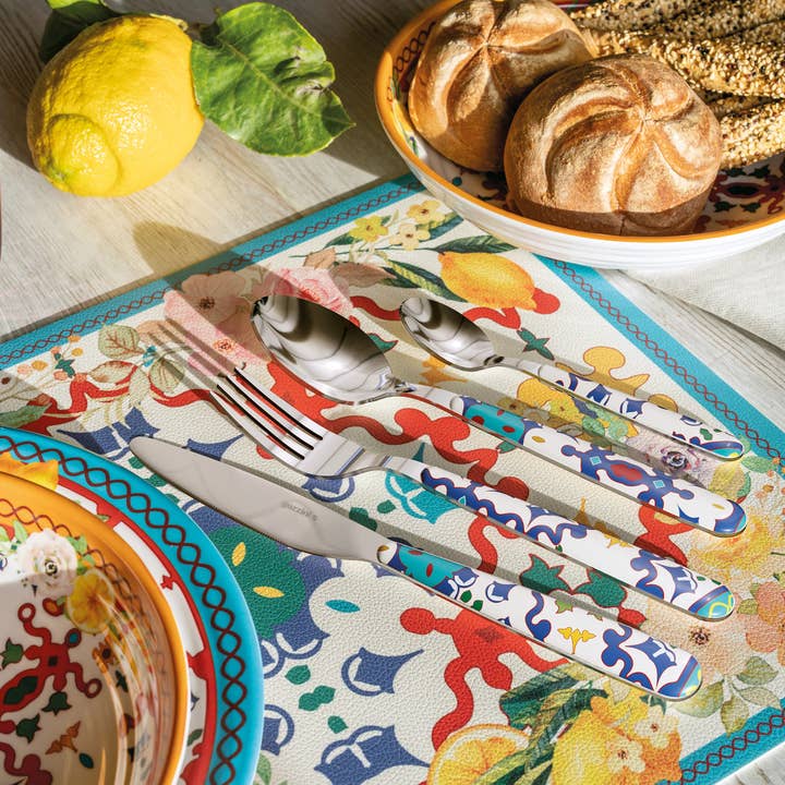 Flower & Lemons Flatware for wholesale by Guzzini