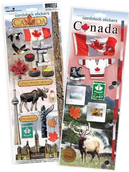 Canada Cardstock Sticker 2pk for wholesale by Paper House Productions
