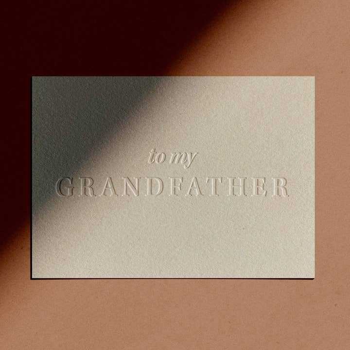 Tarjeta tipográfica para mi abuelo para venta al por mayor de Abbey Ratcliff