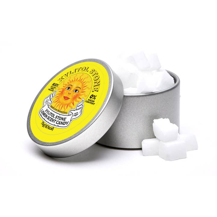 Xylitol Stone Sugar Free Hard Candy 70g Can, Lemon for wholesale by Nuriearth Global USA