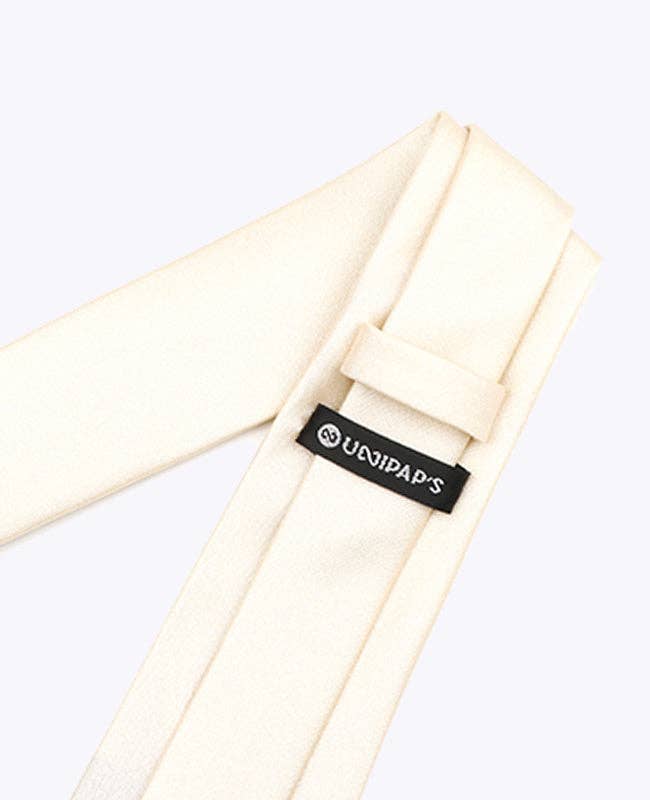 Unipap's – wholesale Necktie – Men’s – White Sequin Tie No. 1 for Men in Polyester "Armand"1