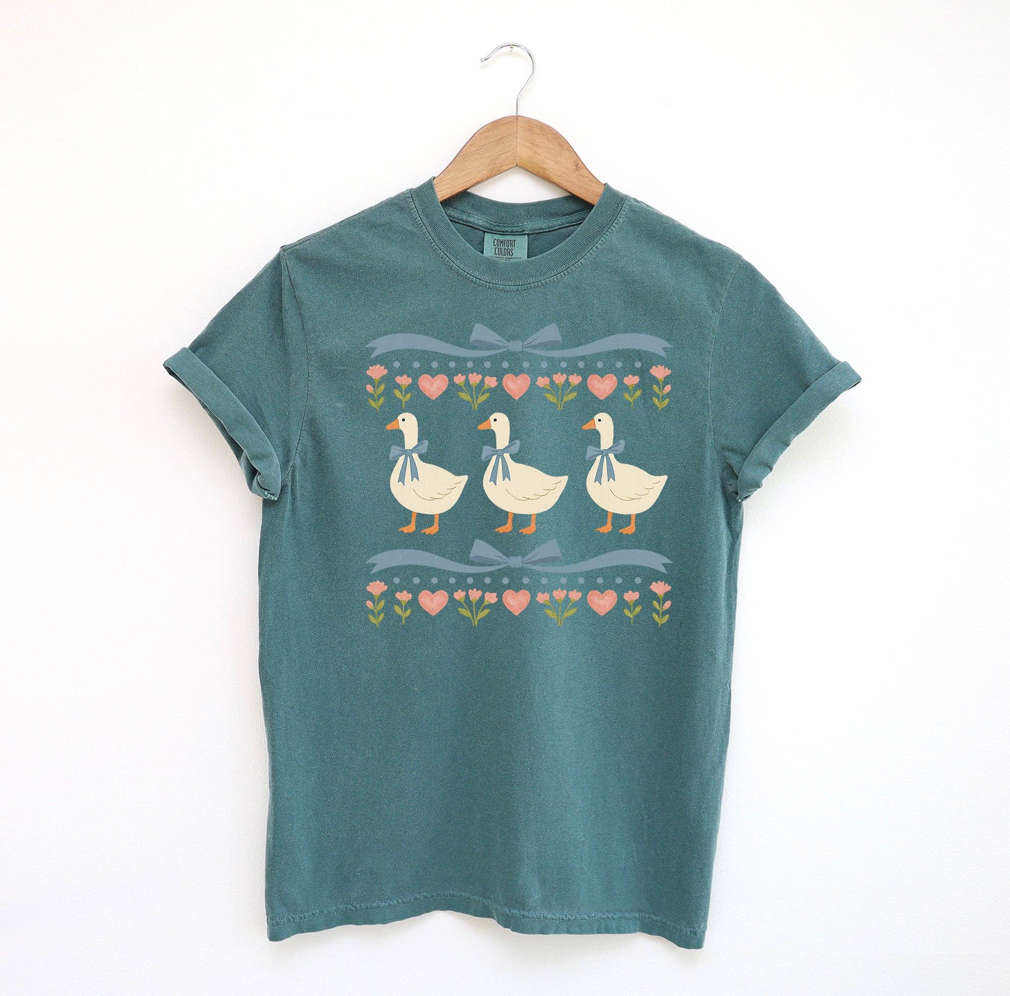 Blue Giraffe Inc – Engroshandel T-shirt med print - Dame – Vintage 80'er Gås T-shirt5