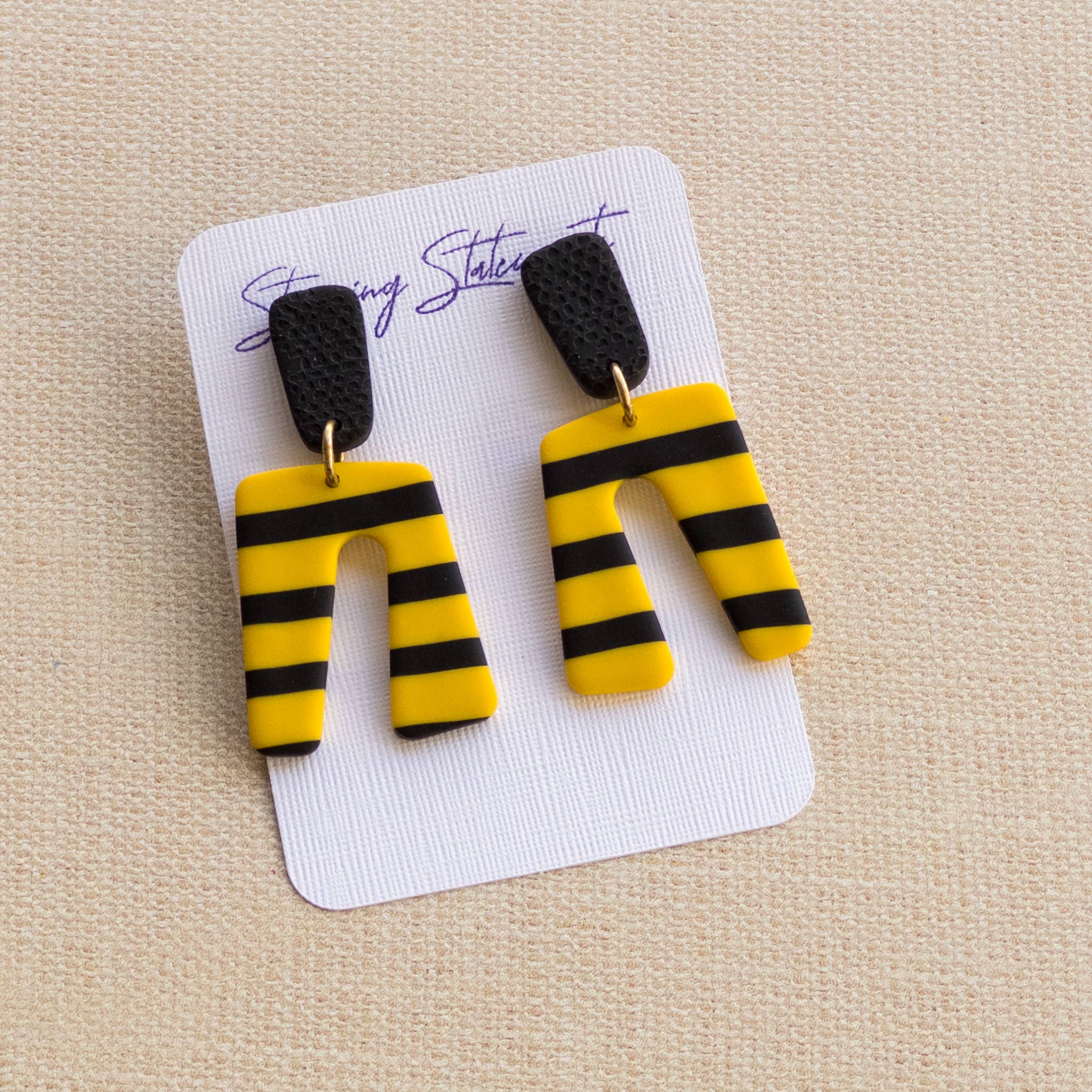 Stunning Statements - Wholesale Dangle Earrings - Brynn Gameday School Spirit Clay Earrings0