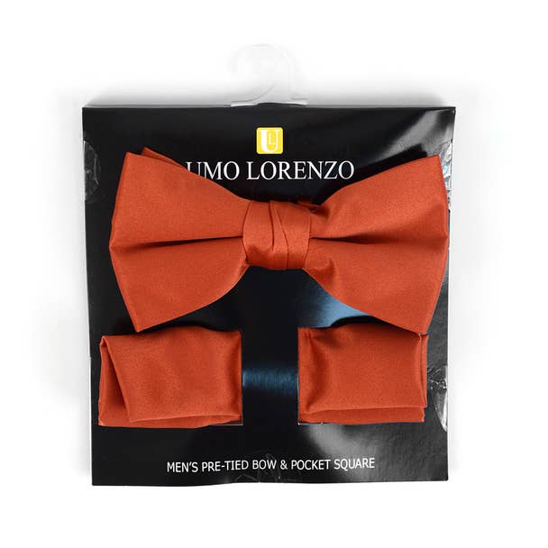 Selini New York - Wholesale Bow Tie - Men's - 100% Poly Satin Men's Banded Bow Tie and Hanky8