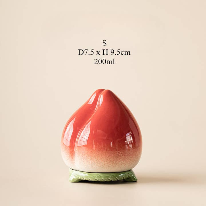 Gohobi (We cover U.S. import duties) – Großhandel Lebensmittelbehälter – Gohobi Aufbewahrungsbehälter in Pfirsichform aus Keramik