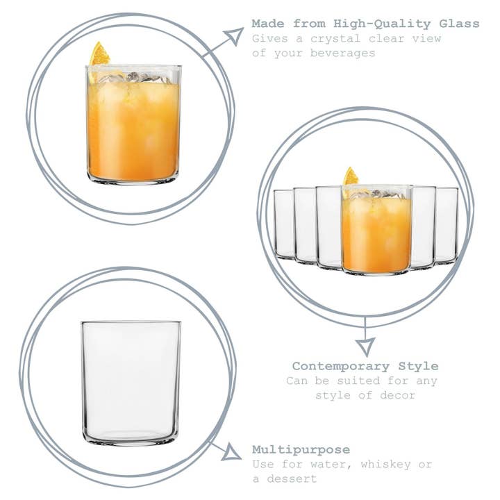Rinkit Ltd - Wholesale Drinking Glass/Cup - Bormioli Rocco Aere Drinking Tumbler Glass - Clear - 280ml