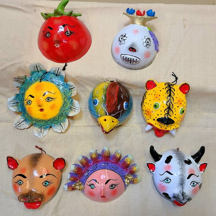 Arara Enterprises - Wholesale Ornament Set - Coconut Mask, Assorted