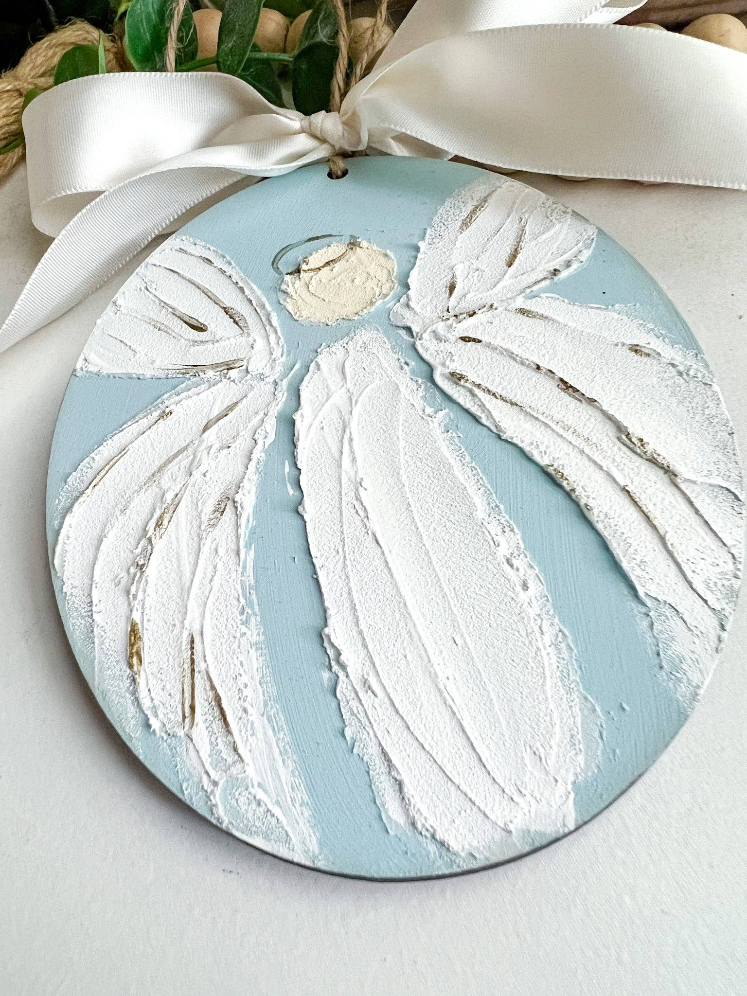 Geaux Magnolia - Wholesale Ornament - Angel Christmas Ornament Memorial Guardian Angel Blue3