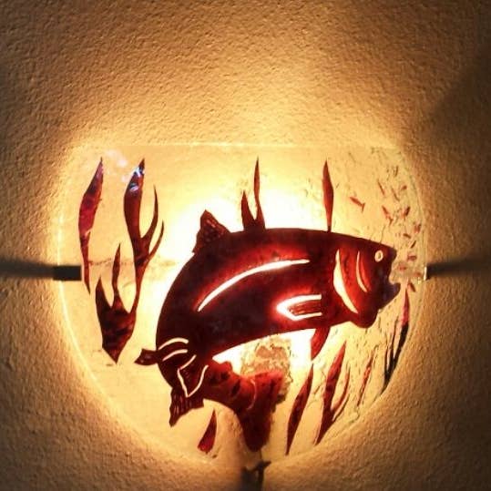 Salmon Wall Sconce for wholesale by J Moilanen Studio