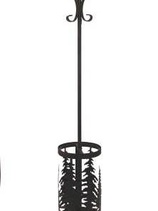 Burnt Sienna Iron Tree Coat Rack With Umbrella Stand for wholesale by Coast Lamp Mfg