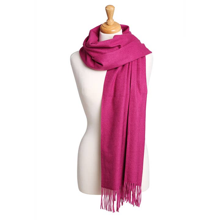 Sensibling Corp. - Wholesale Scarf - Women's - Solid Oblong Scarf with Tassels7
