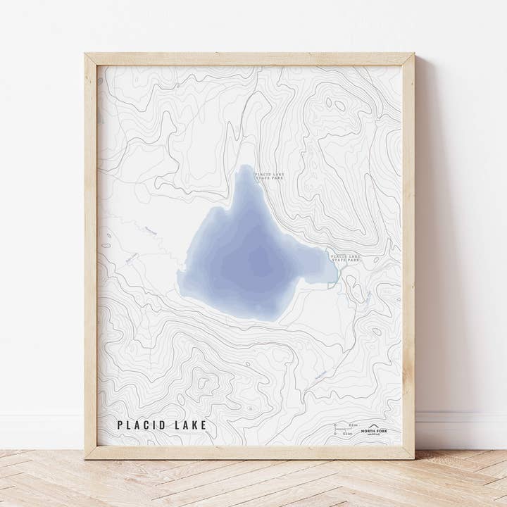 Carte du lac Placid (Montana) pour la vente par North Fork Mapping