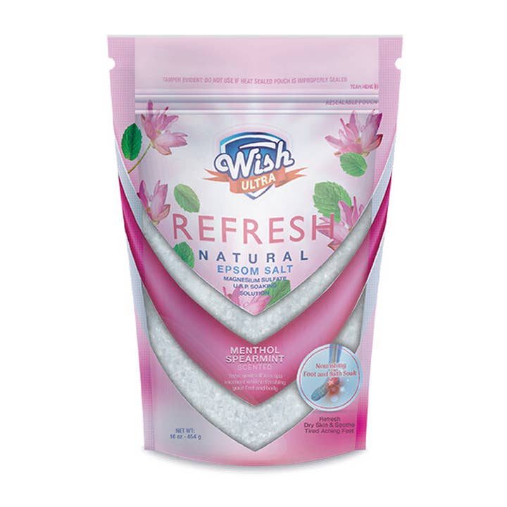 Wish Epsom Salt 16oz Bag Refresh Foot Soak for wholesale by Deluxe Import Trading